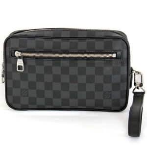 Louis Vuitton Pochette Kasai Clutch Bag Damier Graphite Canvas